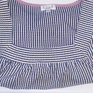 Navy and white Blouse